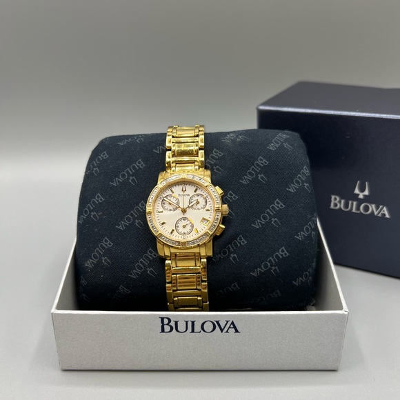 Bulova Gold Chronograph Watch - Picture 1 of 7